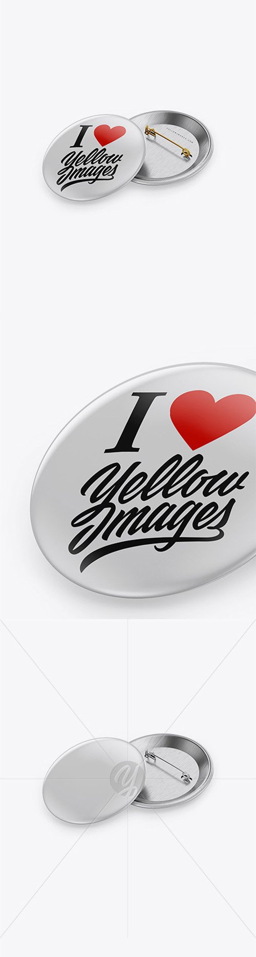 Two Button Pins Mockup - Half Side View 19973