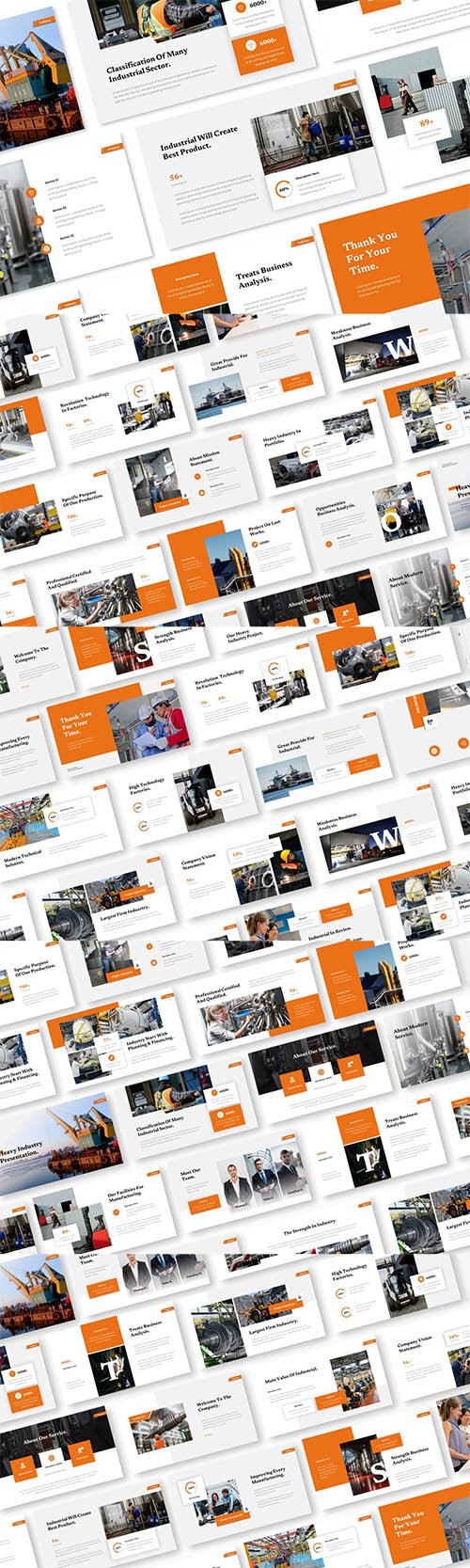 Heavy Industry Powerpoint, Keynote and Google Slides Template