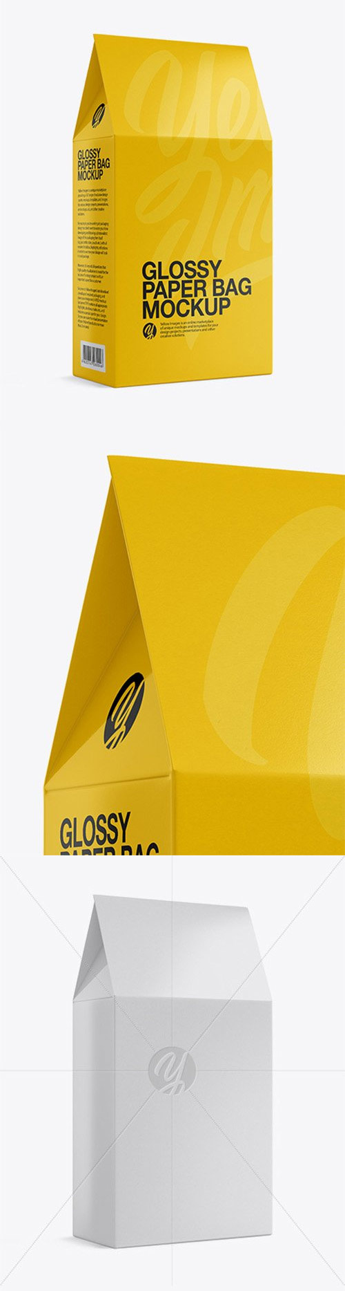 Glossy Paper Box Mockup - Half Side View 20532