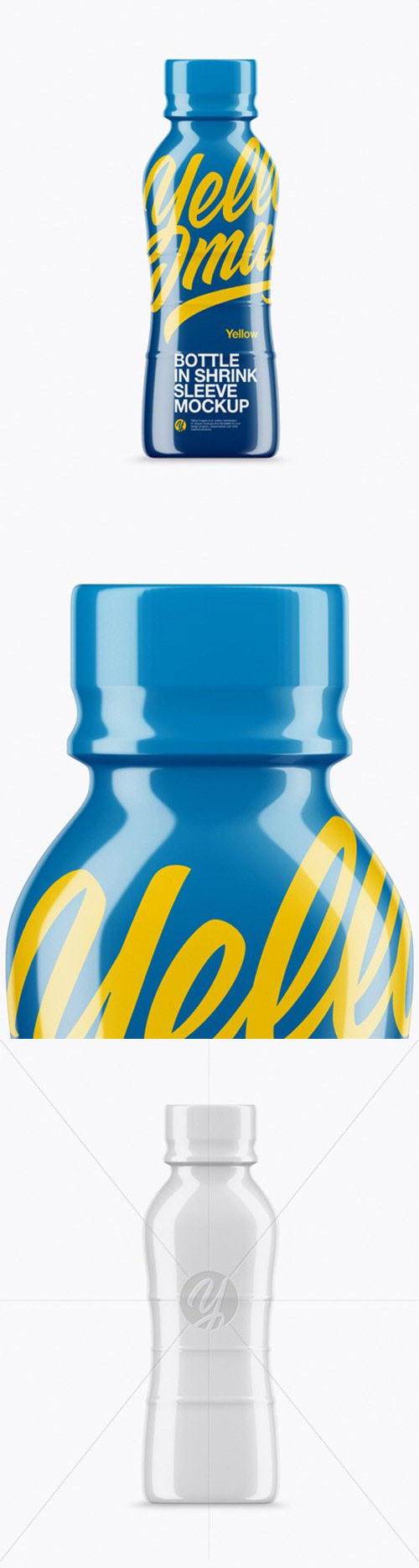 Bottle In Glossy Shrink Sleeve Mockup 20013