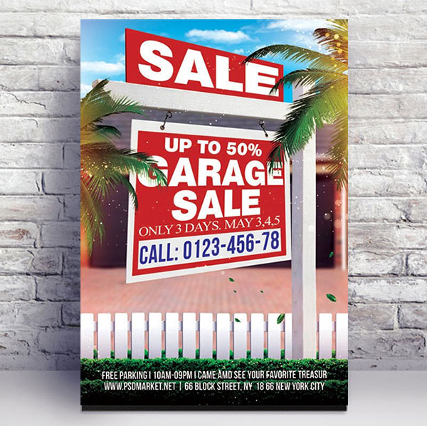 Garage Sale Premium Flyer - PSD Template