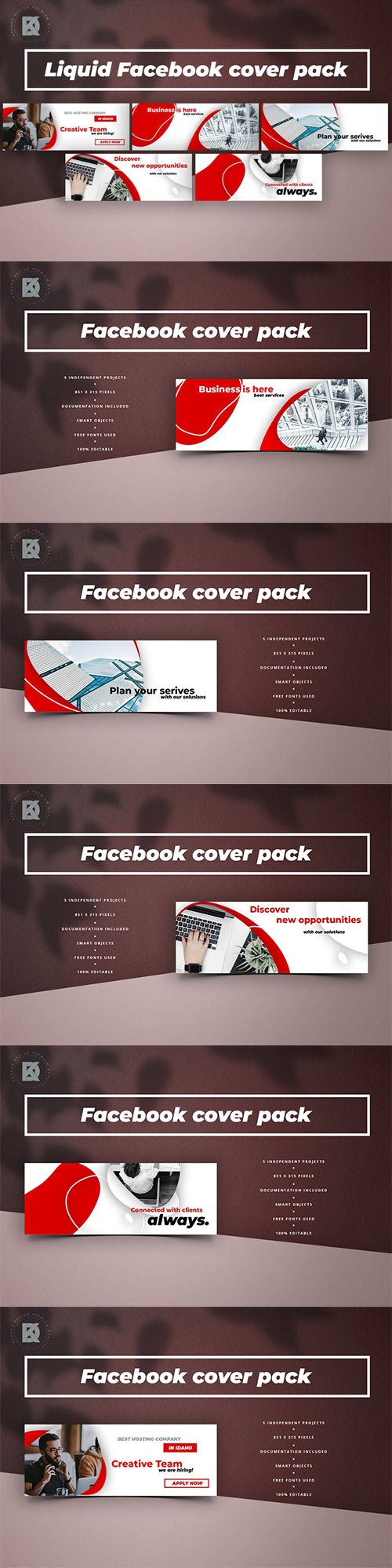 Liquid Business Facebook Cover Pack