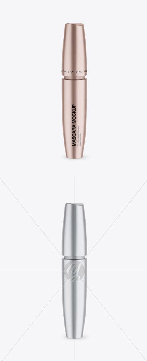 Metallic Mascara Tube Mockup 43430