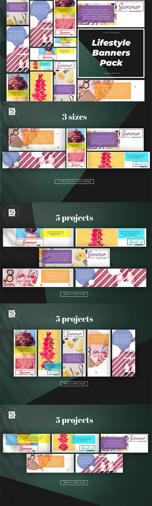 Lifestyle Banner Pack PSD