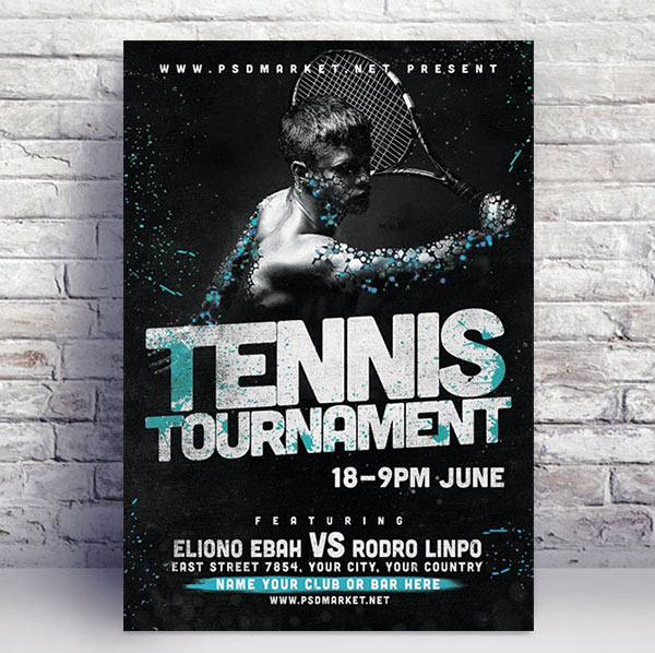 Tennis Flyer - PSD Template