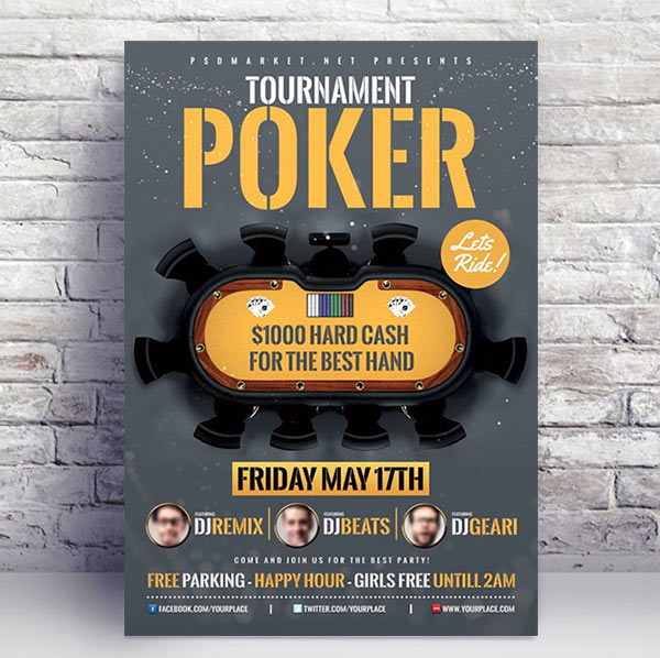 Poker Tournament Premium Flyer - PSD Template