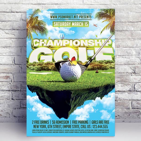 Golf Championship Premium Flyer - PSD Template