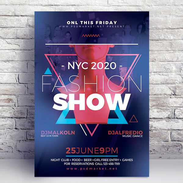 Fashion Show Flyer - PSD Template