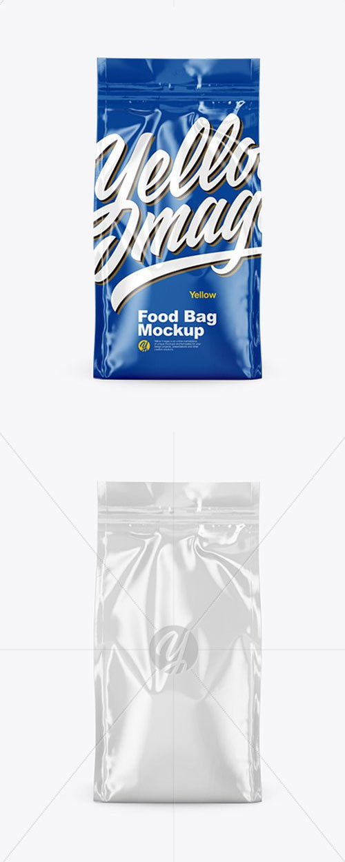 Glossy Food Bag Mockup 43255