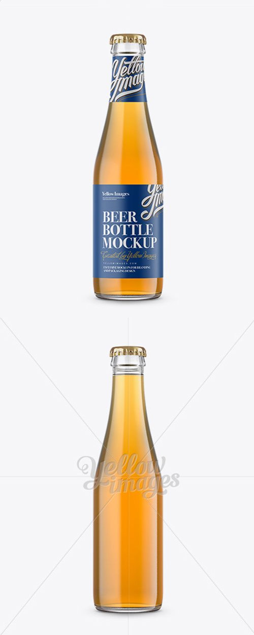 25cl Vichy Style Clear Bottle Mockup