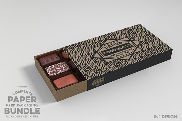 Candy Matchbox Packaging Mockup