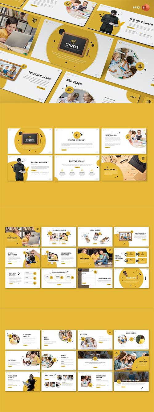 Citizens - Education Powerpoint, Keynote and Google Slides Template