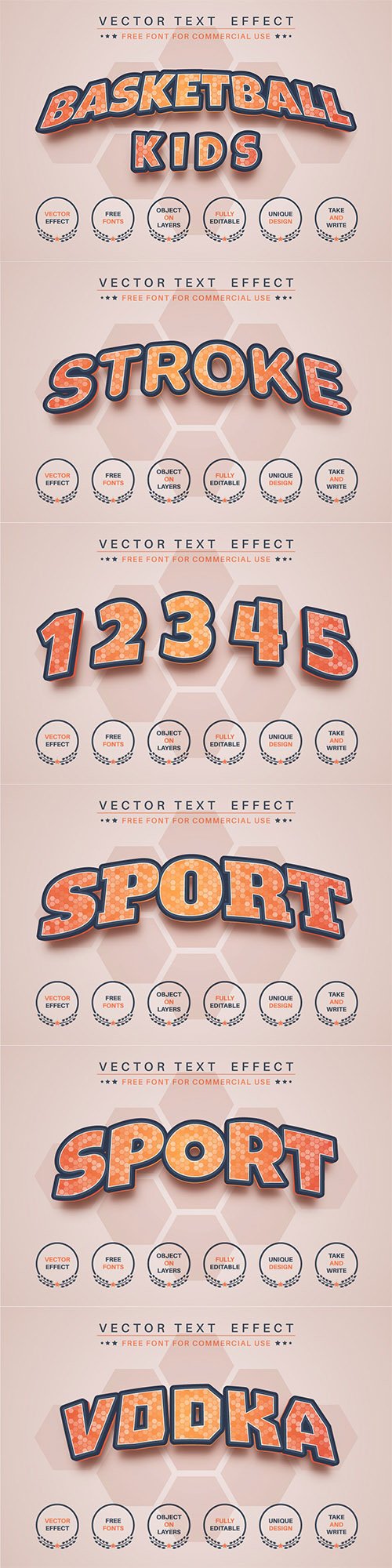 Basketball kids - editable text effect, font style