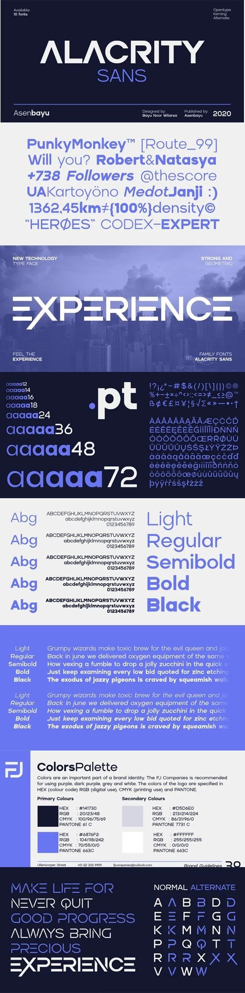 Alacrity Sans Serif Font Family