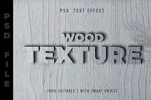 White Wood Text Editable
