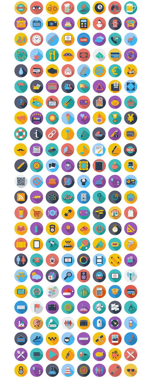 400 Flat Icons for Web & Graphic Designers (for Illustrator)