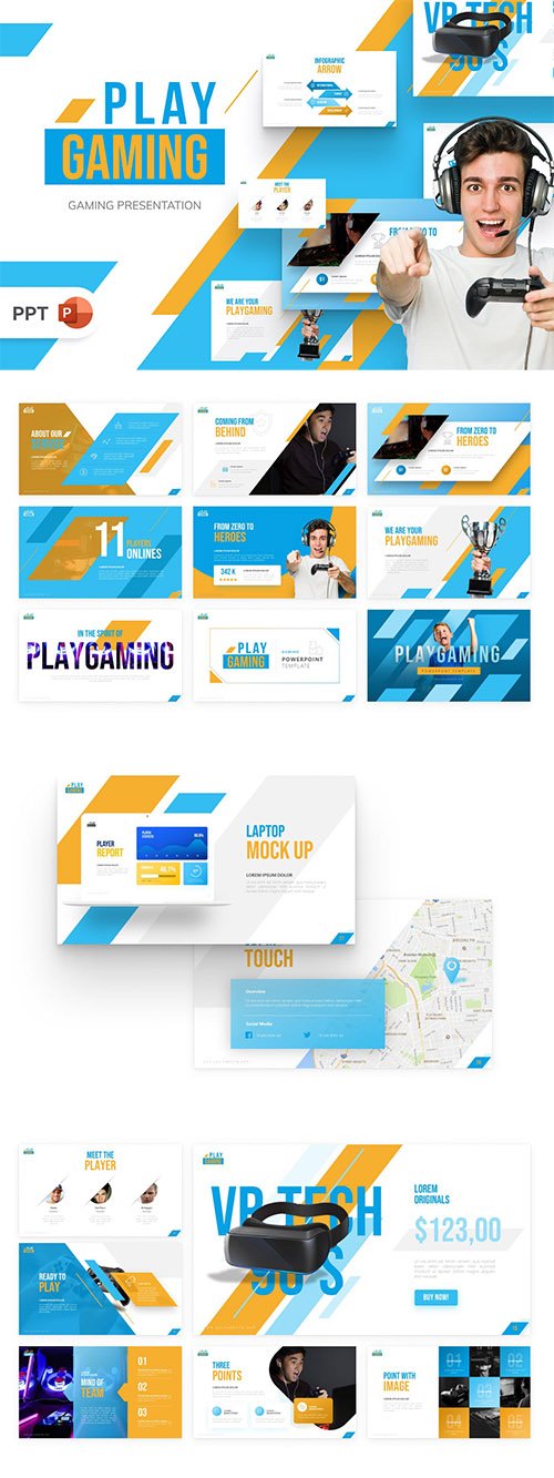Play Gaming PowerPoint Template