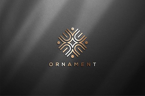 Luxury gold logo mockup