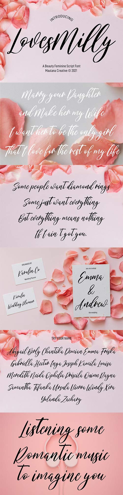 Lovesmilly Feminine Script Font 6332955