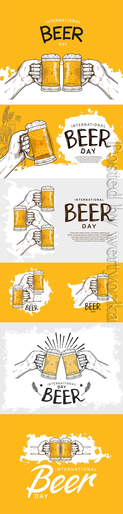 International beer day illustration vector design template