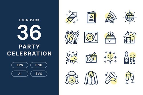 Vector Party Celebration - Icon Pack