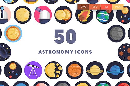 Vector 50 Astronomy Icons