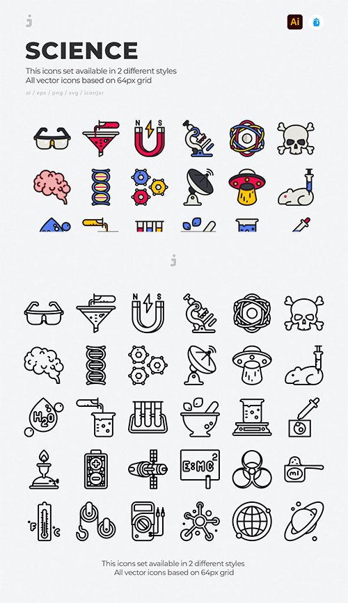 Vector 30 Science Icons