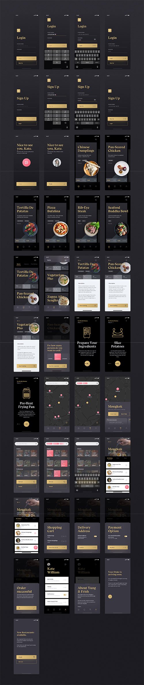 Sheek Food iOS UI Kit - UI8