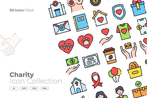 Vector Charity Filled Icon