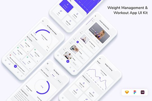 Weight Management & Workout App UI Kit