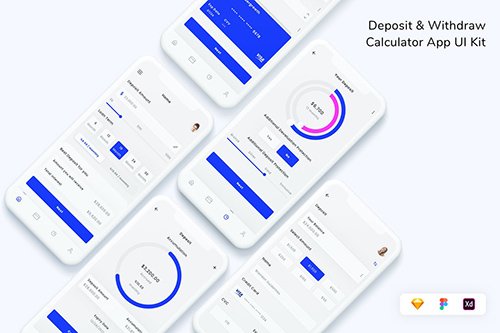 Deposit & Withdraw Calculator App UI Kit