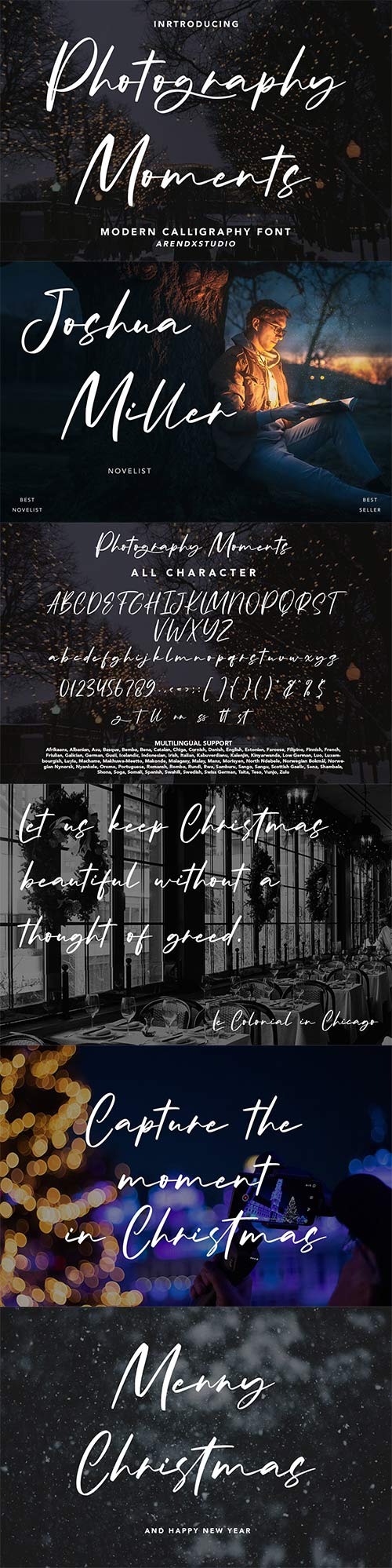 Photography Moments Modern Calligraphy Font