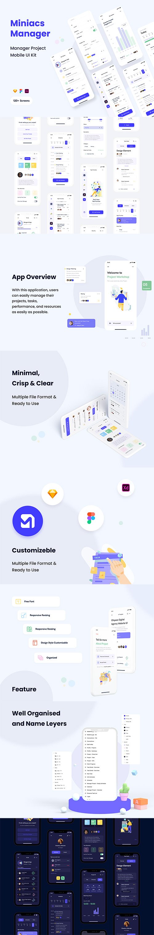 Miniacs - Manager Business App UI Kit - UI8