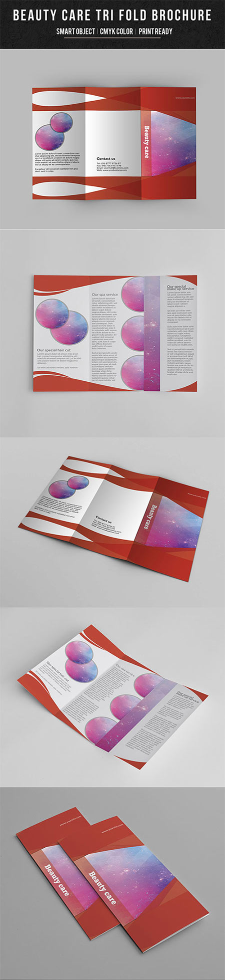 Red Bordered Brochure Layout