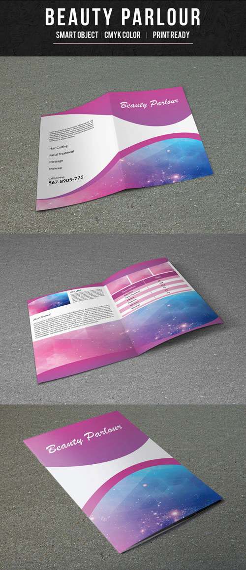 Pink Wavy Border Brochure Layout 1