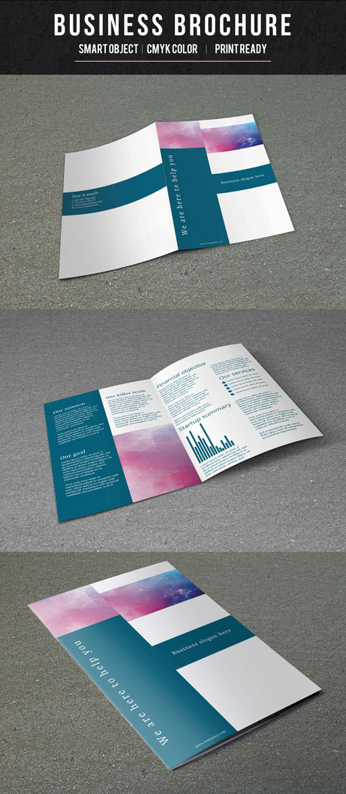 Teal Business Brochure Layout 4