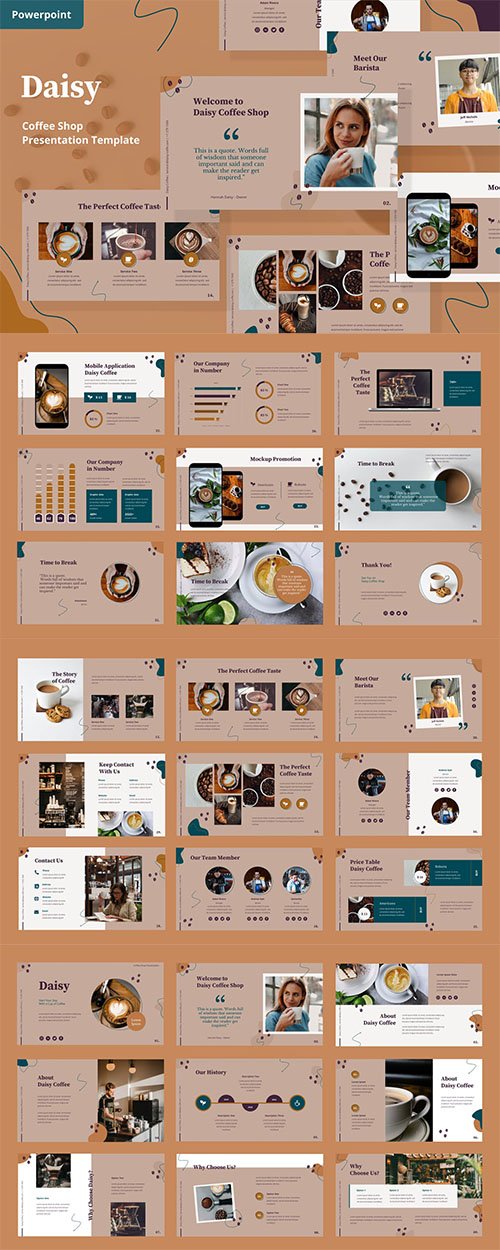 Coffee Shop - Powerpoint, Keynote and Google Slides Template