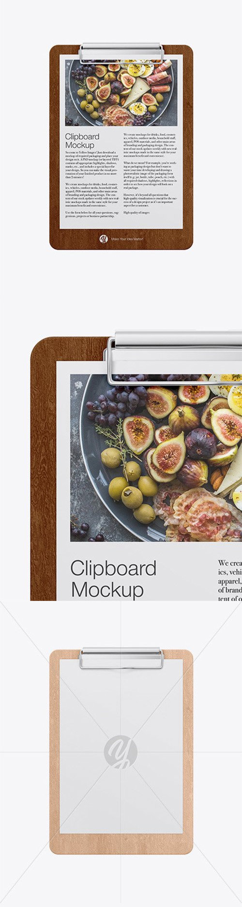 Wooden Clipboard W/ A4 Paper Mockup 84773