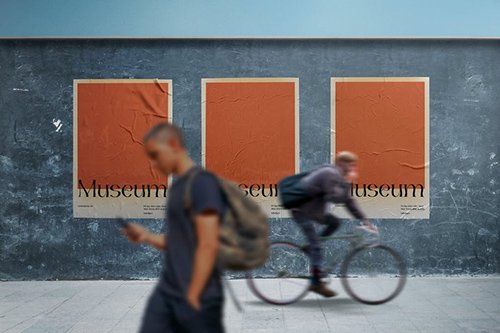 Street Wall Poster Mockup
