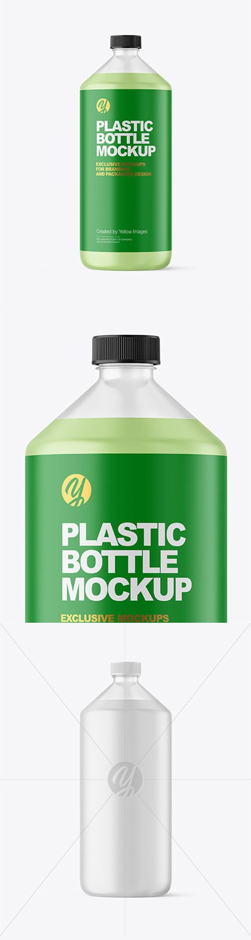 Frosted Plastic Bottle Mockup 84719