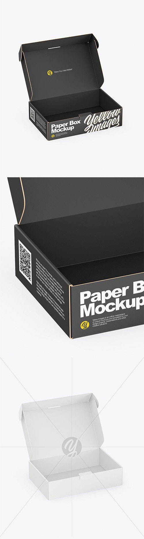 Opened Paper Box Mockup 81628