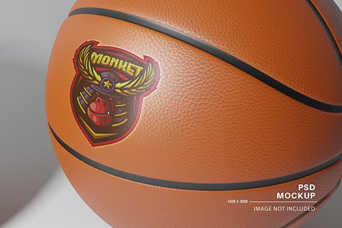 Real Logo on Basketball mockup