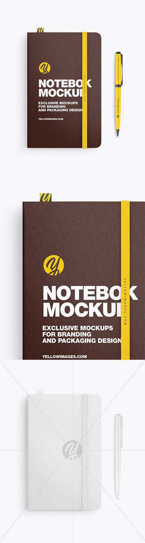 Leather Notebook with Pen Mockup 85953