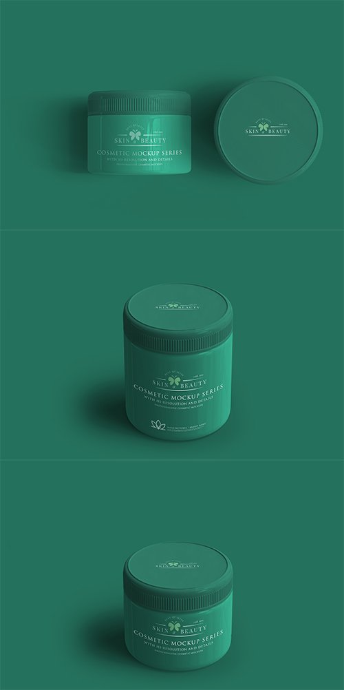Cosmetic Jar PSD Mockup Set