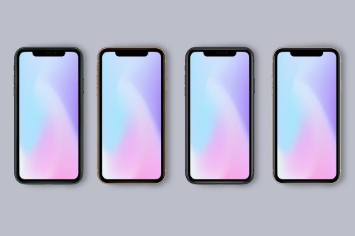 New iPhone 11 Pro Mockup - All Colors PSD