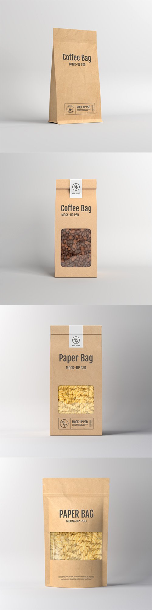 Paper Bag Packaging Mockup Set