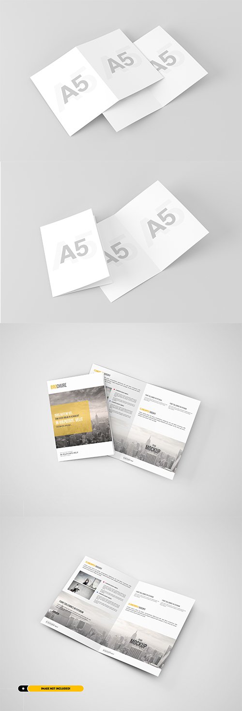 A5 Bifold Brochure PSD Mockup Pack