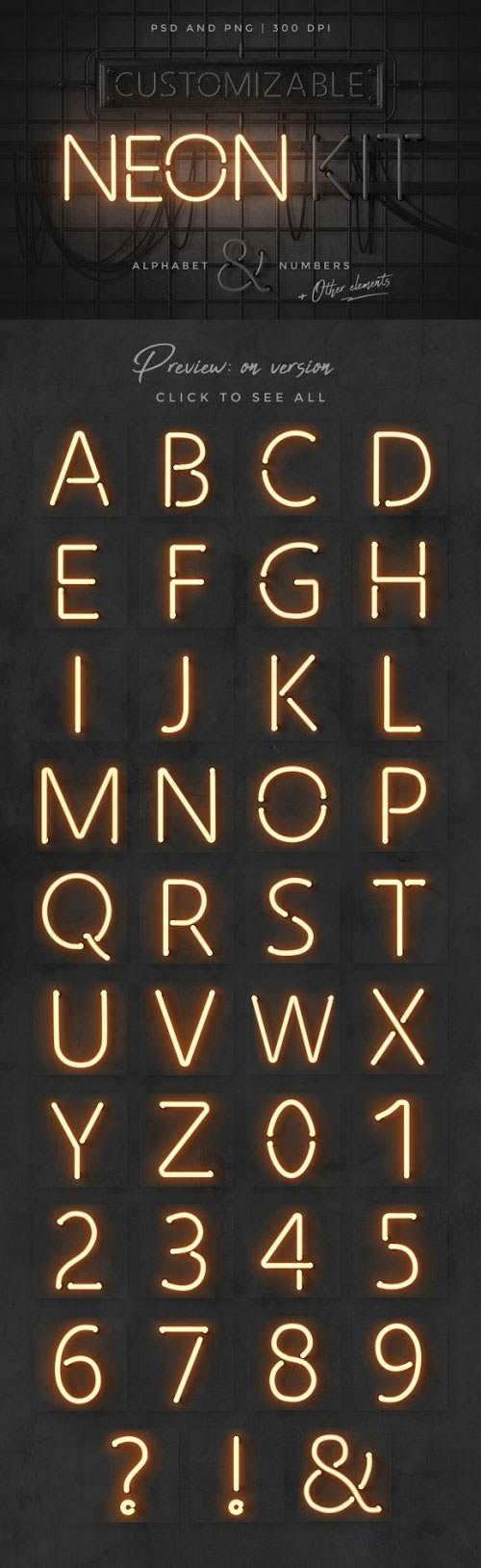 Neon alphabet kit 2245956