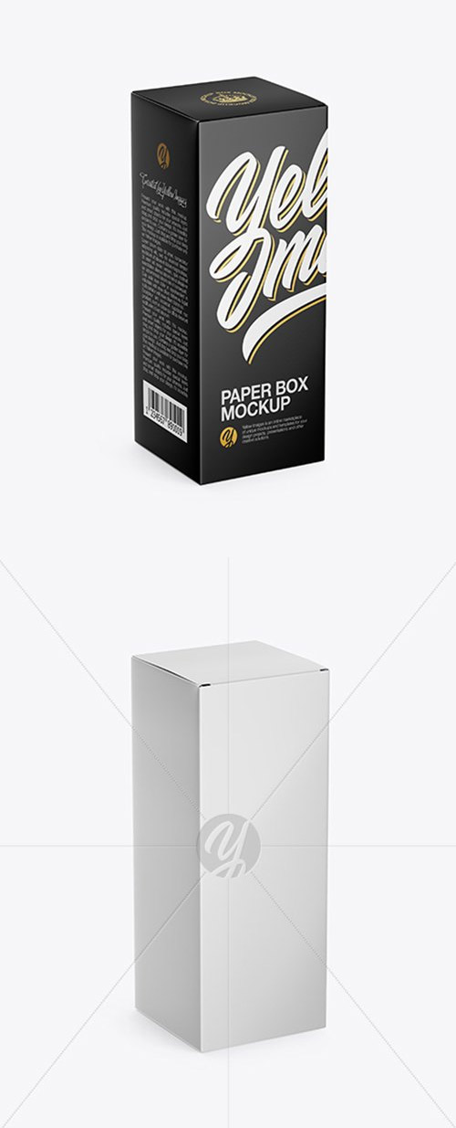 Glossy Paper Box Mockup 43396