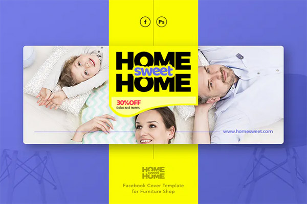 HomeSweetHome - Furniture Facebook Cover Template